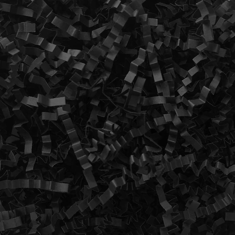 Corlcol 1LB Crinkle Cut Paper Shred Filler for Gift Box Bag and Basket On Holidays (Black) - Image 1